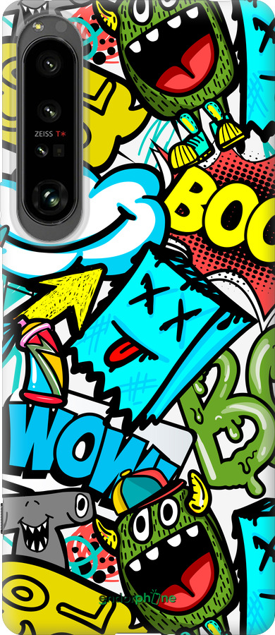 Силиконовый чехол Стикеры v4 для Sony Xperia 1 IV - 5508u-2787 изображение 