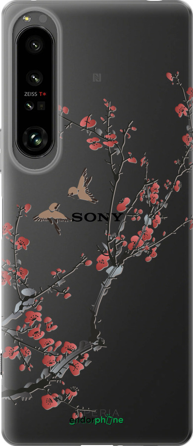 Силиконовый чехол Сакура v2 для Sony Xperia 1 IV - 5538u-2787 изображение 