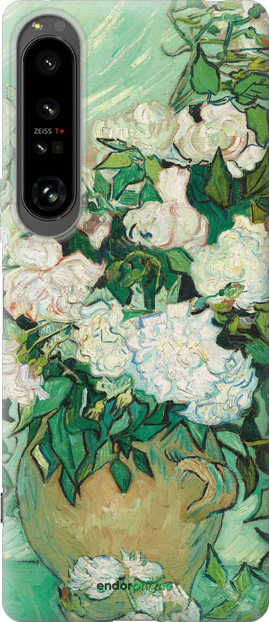 Силиконовый чехол Винсент Ван Гог. Ваза с розами для Sony Xperia 1 IV - 5543u-2787 изображение 