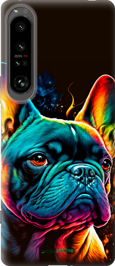 Силиконовый чехол Яркий бульдог для Sony Xperia 1 IV - 5547u-2787 изображение 