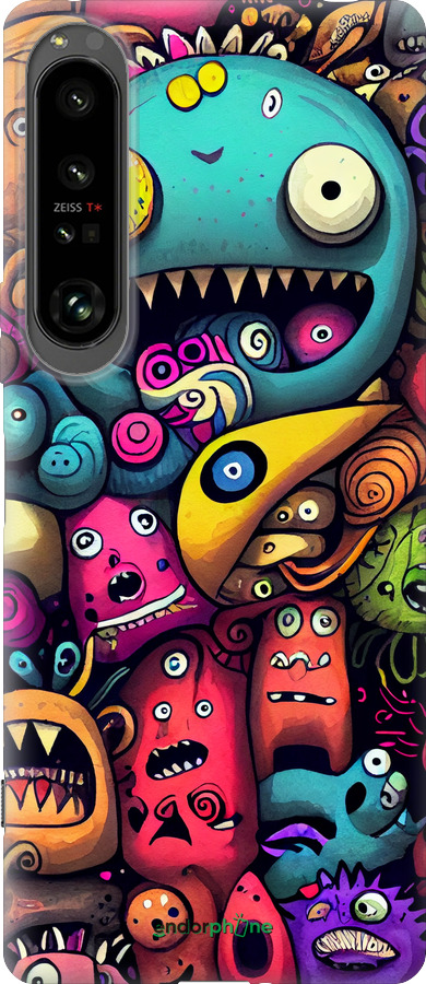 Силиконовый чехол Cмешные монстры для Sony Xperia 1 IV - 5549u-2787 изображение 