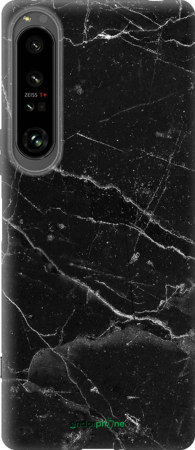 Силиконовый чехол Черный мрамор v2 для Sony Xperia 1 IV - 5568u-2787 изображение 