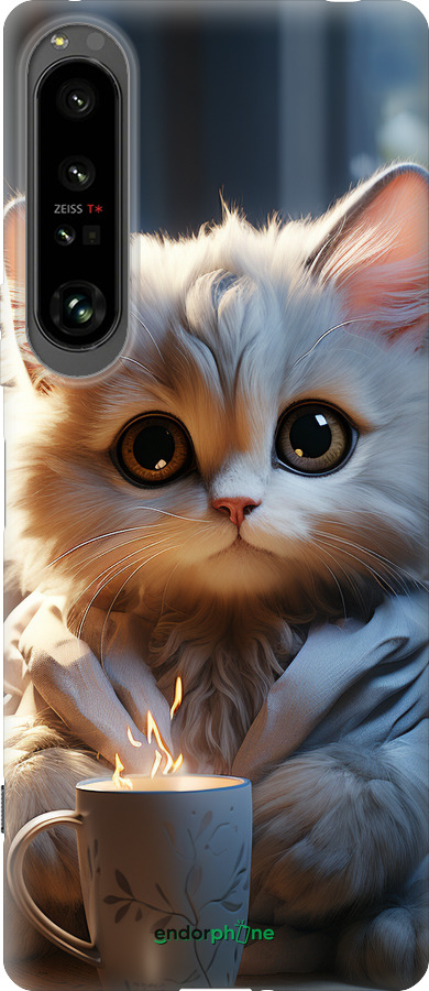 Силиконовый чехол White cat для Sony Xperia 1 IV - 5646u-2787 изображение 
