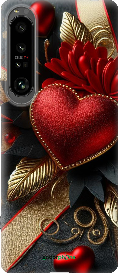 Силиконовый чехол Сердечки v2 для Sony Xperia 1 IV - 5832u-2787 изображение 