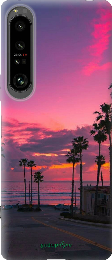 Силиконовый чехол Пальмы для Sony Xperia 1 IV - 5873u-2787 изображение 