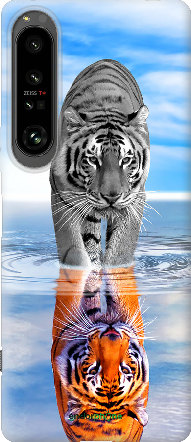 Силиконовый чехол Тигр для Sony Xperia 1 IV - 6016u-2787 изображение 