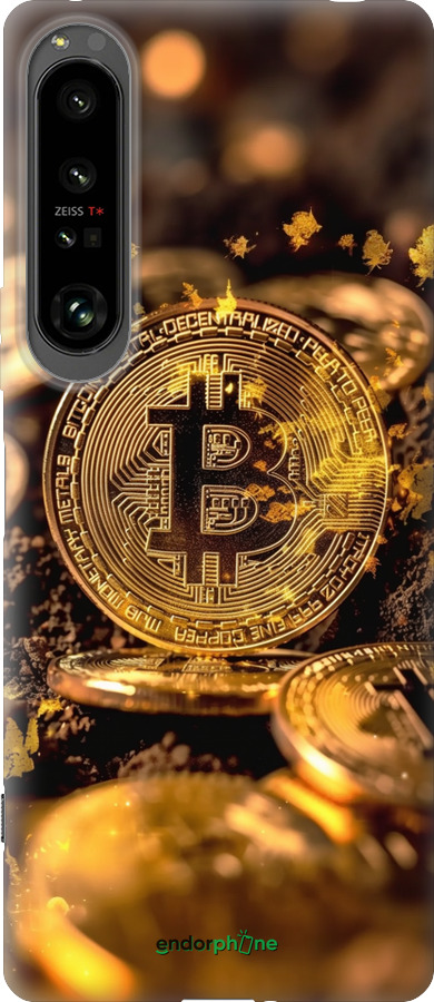 Силиконовый чехол Золотая лихорадка биткойна для Sony Xperia 1 IV - 6089u-2787 изображение 