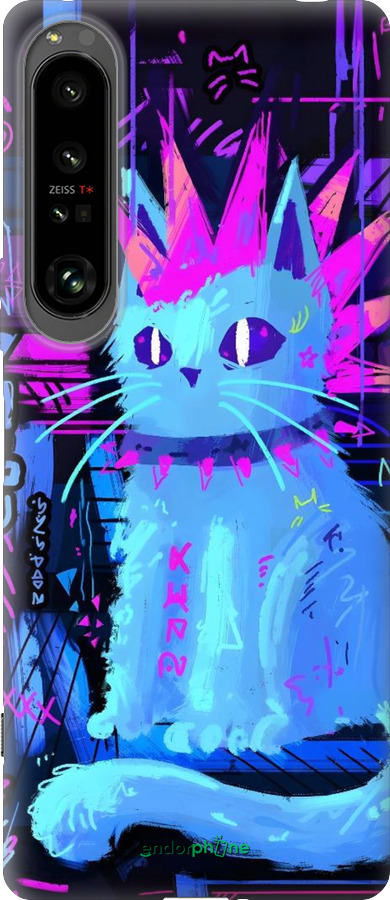 Силиконовый чехол Кот панк для Sony Xperia 1 IV - 6311u-2787 изображение 