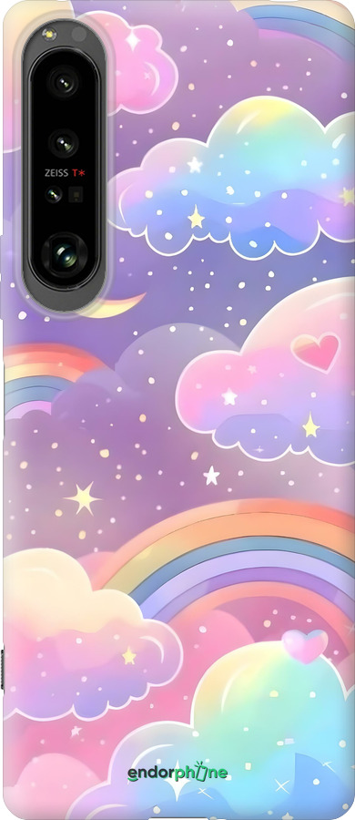 Силиконовый чехол Облака и радуга для Sony Xperia 1 IV - 6312u-2787 изображение 