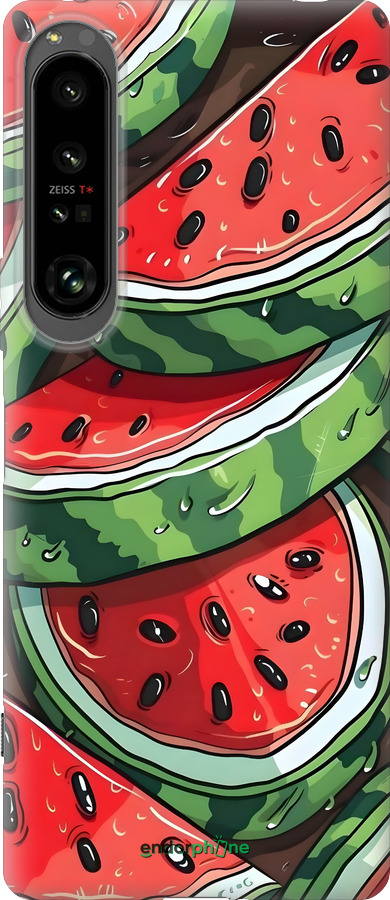 Силиконовый чехол Арбуз для Sony Xperia 1 IV - 6315u-2787 изображение 