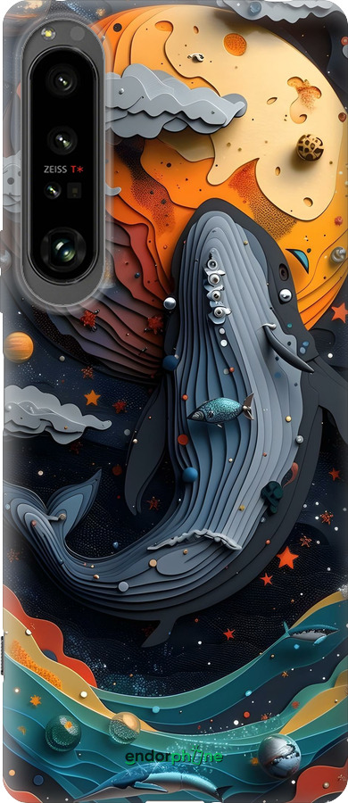 Силиконовый чехол Кит в космосе для Sony Xperia 1 IV - 6328u-2787 изображение 