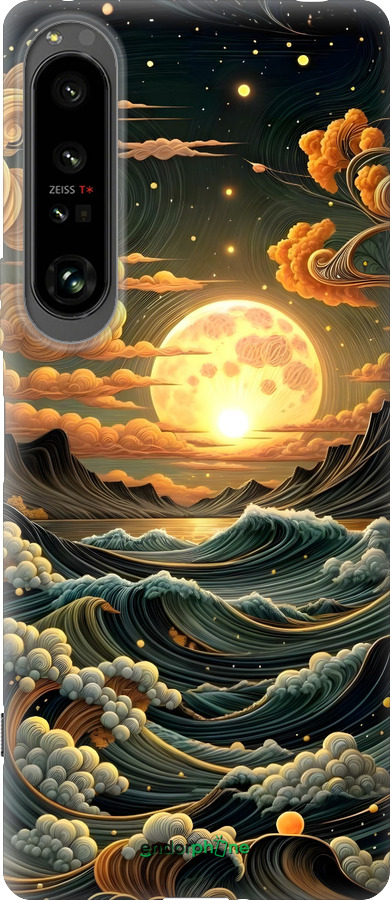 Силиконовый чехол Арт волны для Sony Xperia 1 IV - 6332u-2787 изображение 