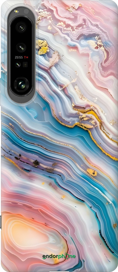 Силиконовый чехол Мрамор красивый для Sony Xperia 1 IV - 6376u-2787 изображение 