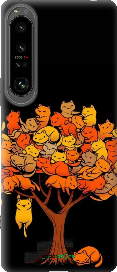 Силиконовый чехол Дерево и котики для Sony Xperia 1 IV - 6516u-2787 изображение 