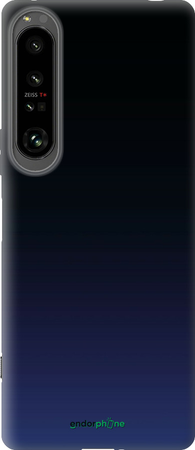 Силиконовый чехол Градиент в тёмно - синем стиле для Sony Xperia 1 IV - 6542u-2787 изображение 