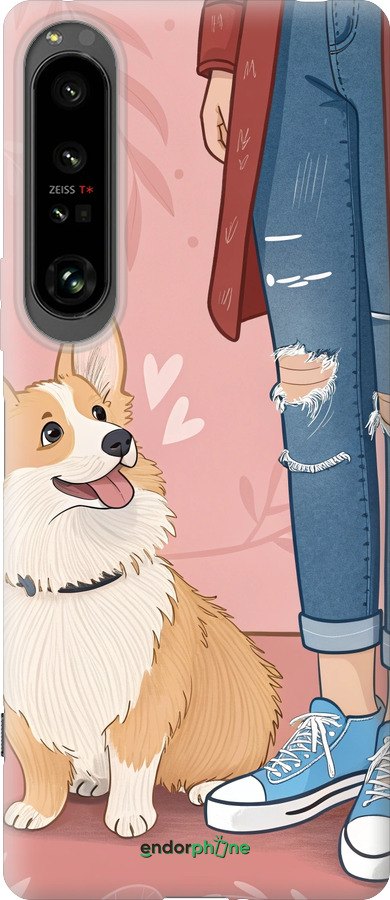 Силиконовый чехол Корги 3 для Sony Xperia 1 IV - 6707u-2787 изображение 