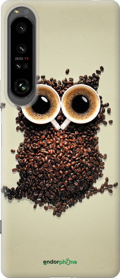 Силиконовый чехол Сова из кофе для Sony Xperia 1 IV - 777u-2787 изображение 