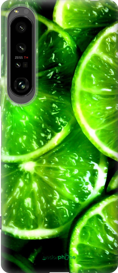 Силиконовый чехол Зелёные дольки лимона для Sony Xperia 1 IV - 852u-2787 изображение 