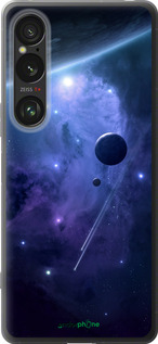 Силиконовый чехол Планеты в синем космосе для Sony Xperia 1 VI - 171u-3975 изображение 
