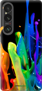 Силиконовый чехол брызги краски для Sony Xperia 1 VI - 3957u-3975 изображение 