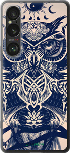 Силиконовый чехол Узорчатая сова для Sony Xperia 1 VI - 4000u-3975 изображение 