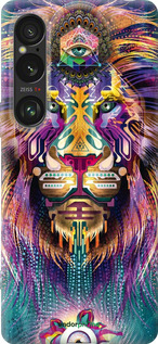 Силиконовый чехол Люминесцентный лев для Sony Xperia 1 VI - 4037u-3975 изображение 