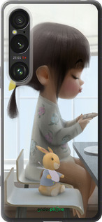 Силиконовый чехол Милая девочка с зайчиком для Sony Xperia 1 VI - 4039u-3975 изображение 