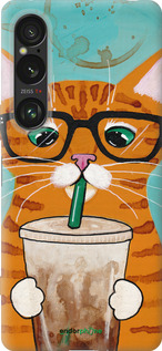 Силиконовый чехол Зеленоглазый кот в очках для Sony Xperia 1 VI - 4054u-3975 изображение 