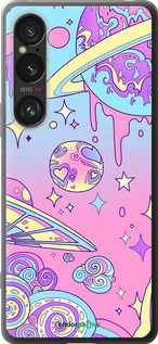 Силиконовый чехол Розовая галактика для Sony Xperia 1 VI - 4146u-3975 изображение 