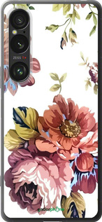 Силиконовый чехол Vintage flowers для Sony Xperia 1 VI - 4333u-3975 изображение 