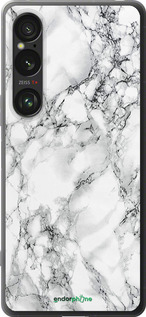 Силіконовий чехол Мармур білий для Sony Xperia 1 VI - 4480u-3975 изображение 