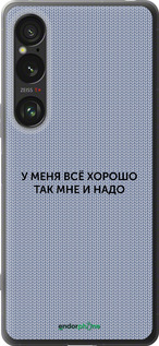 Силиконовый чехол Всё хорошо для Sony Xperia 1 VI - 4891u-3975 изображение 