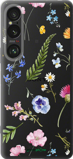 Силіконовий чехол Квітковий фон v2 для Sony Xperia 1 VI - 5472u-3975 изображение 