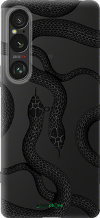 Силиконовый чехол Змеи для Sony Xperia 1 VI - 5473u-3975 изображение 