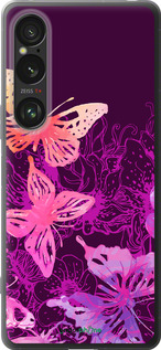 Силиконовый чехол Бабочки v2 для Sony Xperia 1 VI - 5475u-3975 изображение 