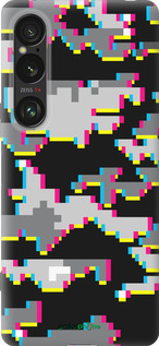 Силиконовый чехол Пиксельный камуфляж для Sony Xperia 1 VI - 5481u-3975 изображение 