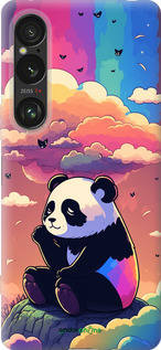 Силиконовый чехол Панда в облаках для Sony Xperia 1 VI - 5585u-3975 изображение 