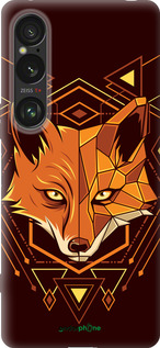 Силиконовый чехол Лиса геометрия для Sony Xperia 1 VI - 5607u-3975 изображение 