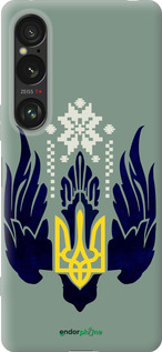 Силіконовий чехол Тризуб із крилами для Sony Xperia 1 VI - 5640u-3975 изображение 
