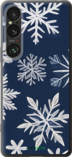 Силиконовый чехол Снежинки для Sony Xperia 1 VI - 5821u-3975 изображение 