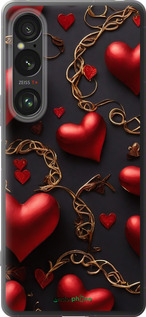 Силіконовий чехол Сердечки для Sony Xperia 1 VI - 5831u-3975 изображение 