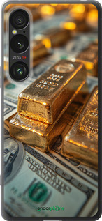 Силиконовый чехол Слитки и доллары для Sony Xperia 1 VI - 6105u-3975 изображение 