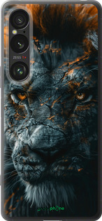 Силиконовый чехол Пламенный лев для Sony Xperia 1 VI - 6153u-3975 изображение 