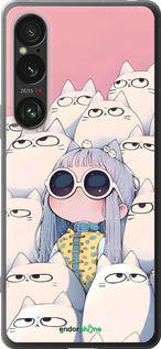 Силиконовый чехол Малышка с котами для Sony Xperia 1 VI - 6295u-3975 изображение 