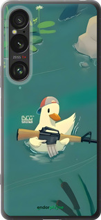 Силиконовый чехол Уточка с автоматом для Sony Xperia 1 VI - 6356u-3975 изображение 