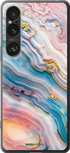 Силиконовый чехол Мрамор красивый для Sony Xperia 1 VI - 6376u-3975 изображение 