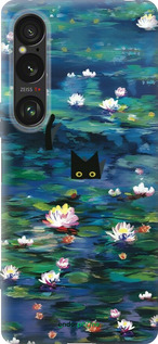 Силиконовый чехол Чехол с изображением водяных лилий Моне и кошек для Sony Xperia 1 VI - 6399u-3975 изображение 