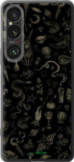 Силиконовый чехол Мистический коллаж с травами и магическими символами для Sony Xperia 1 VI - 6428u-3975 изображение 