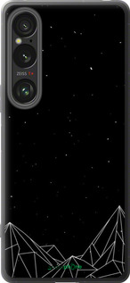Силиконовый чехол Черно белые абстрактные горы для Sony Xperia 1 VI - 6437u-3975 изображение 