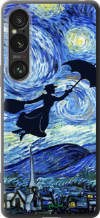 Силиконовый чехол С изображением Мэри Поппинс «Звездная ночь» для Sony Xperia 1 VI - 6487u-3975 изображение 